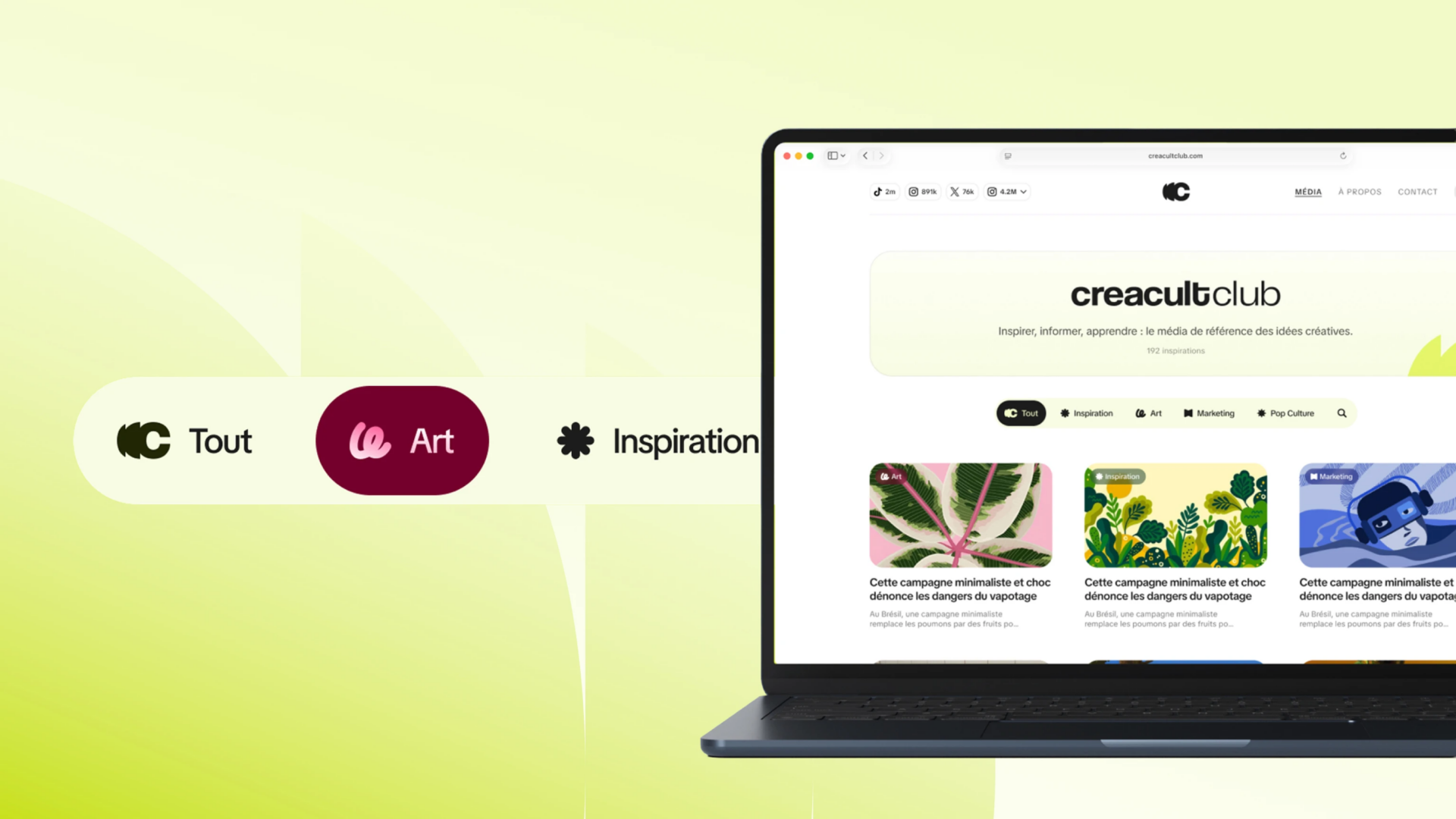 CreaCultClub, média consacré aux idées créatives, au marketing, à l’art et à la pop culture